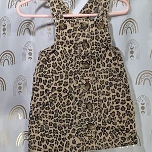 Wonder Nation Leopard Print Kids Overall Dress